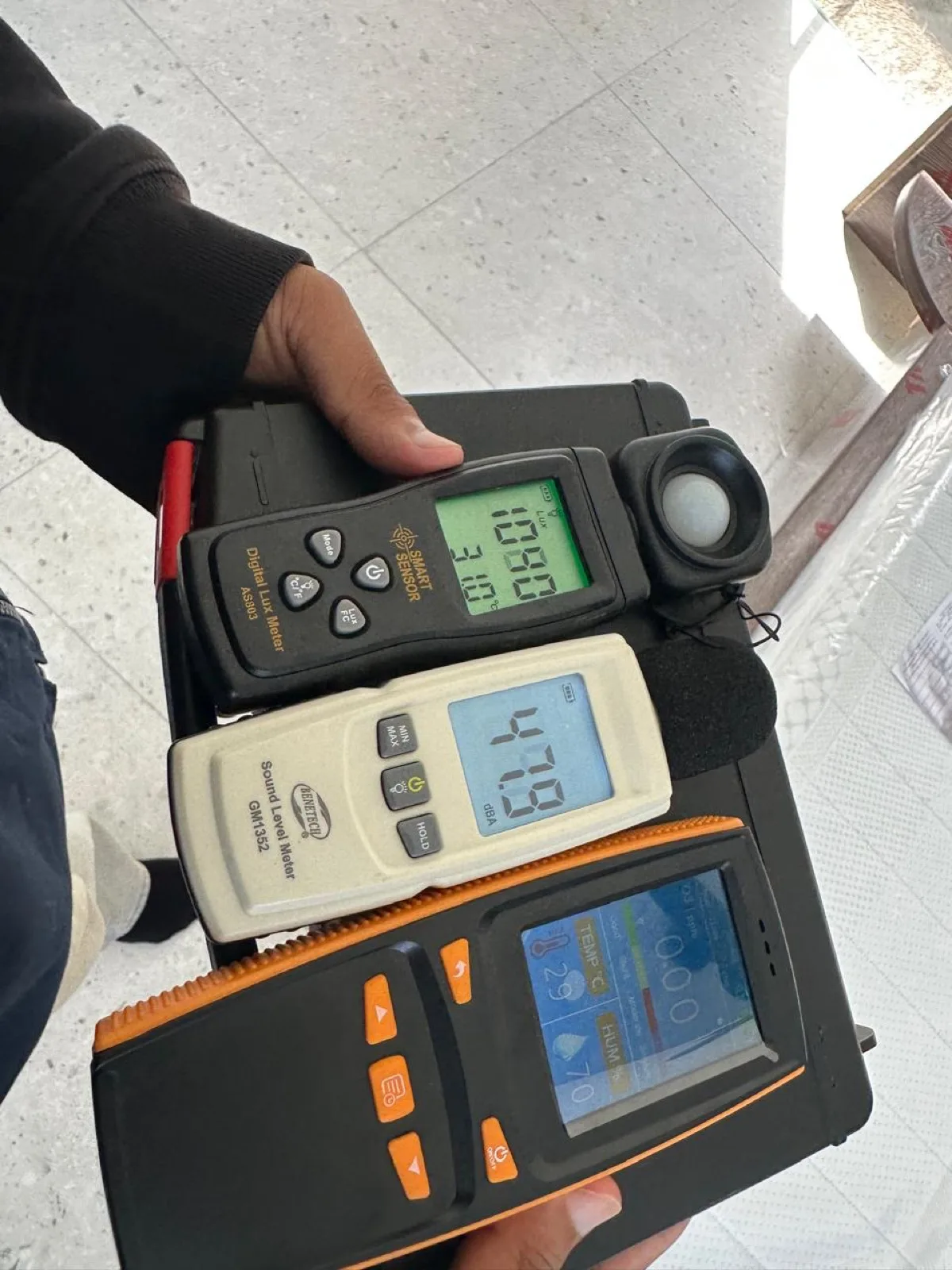 Measuring instruments used by JKK surveyors during field measurements to prepare as-built drawings of existing buildings